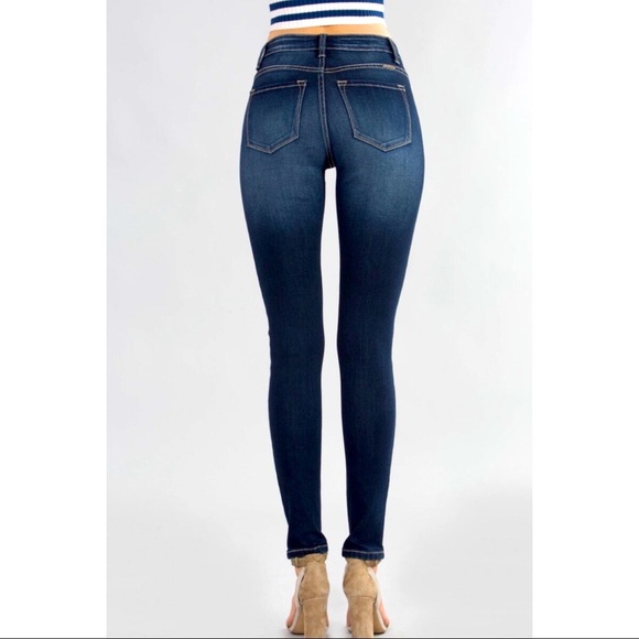 Last 1! kancan skinny jeans faded dark wash KC7085DH size 3/25 - Picture 3 of 14